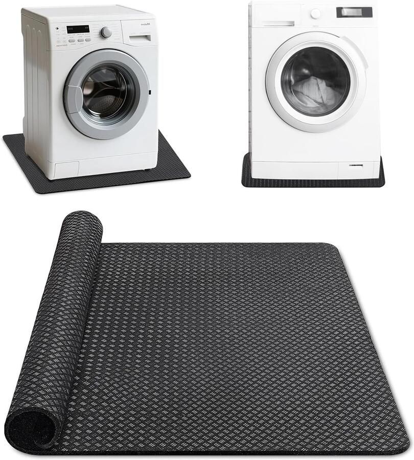 Antitrillingsmat van siliconen 60 x 60 cm antislip onderlegger voor wasmachine en koelkast eenvoudig te reinigen en herbruikbaar