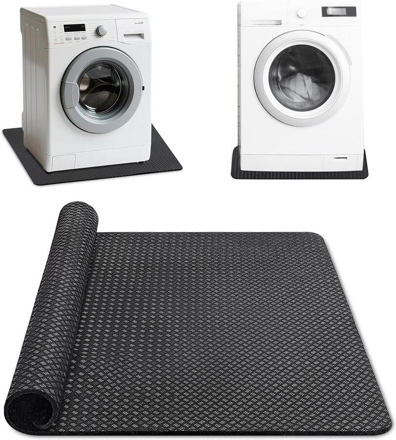 Antitrillingsmat van siliconen 60 x 60 cm antislip onderlegger voor wasmachine en koelkast eenvoudig schoon te maken en herbruikbaar