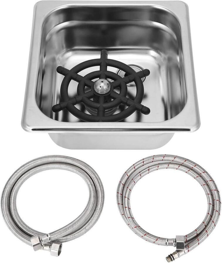 Automatische Bekerwasmachine Glazenspoeler Bar Snel Kopjes Reinigen Hogedruk Reiniging 20 x 19 x 13 cm Zilver