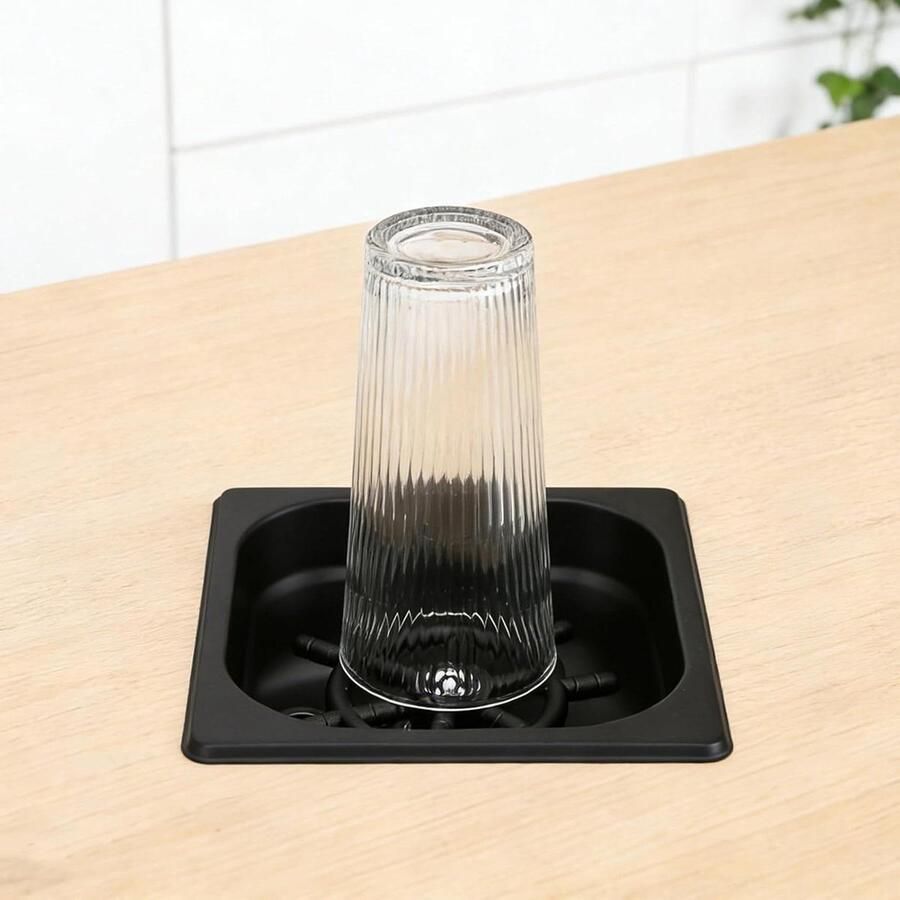 Automatische Bekerwasmachine Kan Rinser Snel Glazen Reinigen Hogedruk Spoeling 175 x 163 x 12 cm Zwart