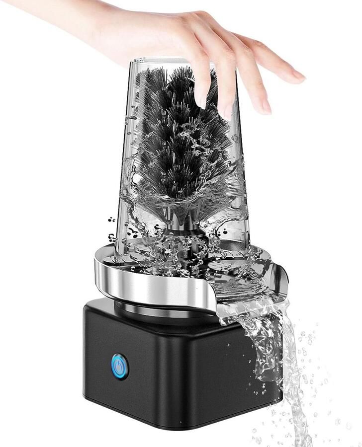 Automatische Glasreiniger Bekerspoeler Snel Glazen Wassen 360 Graden Reiniging 600 Bekers Per Uur Zilver