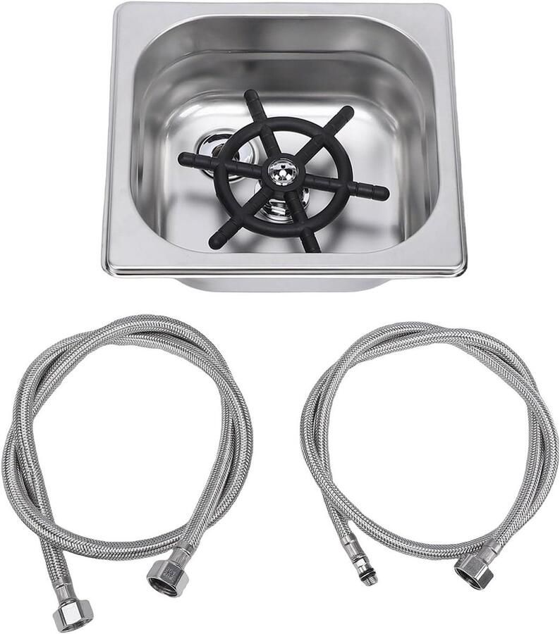 Automatische Werperspoeler Bekerwasmachine Keuken Efficiënt Glazen Wassen Hogedruk Reiniging 17.5 cm Zilver