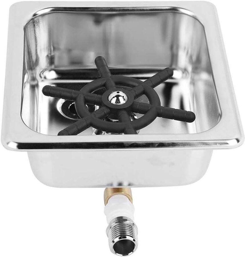 Beker Wasmachine Rinser Glaswasser Kraan Snel Glazen Spoelen Hogedruk Reiniging 11.5cm Mondstuk Diameter Zilver