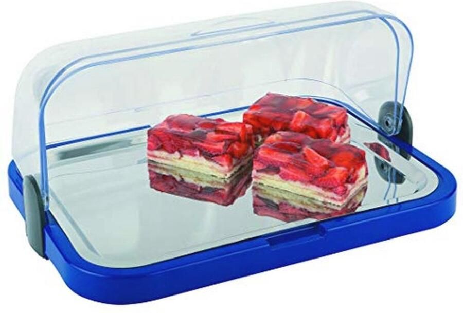 Buffetvitrine met Koelfuncties en Transparante Rolkap