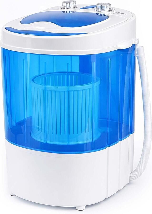 Campingwasmachine Mini wasmachine Reizen en kamperen Wassen en centrifugeren 3 kg capaciteit Blauw
