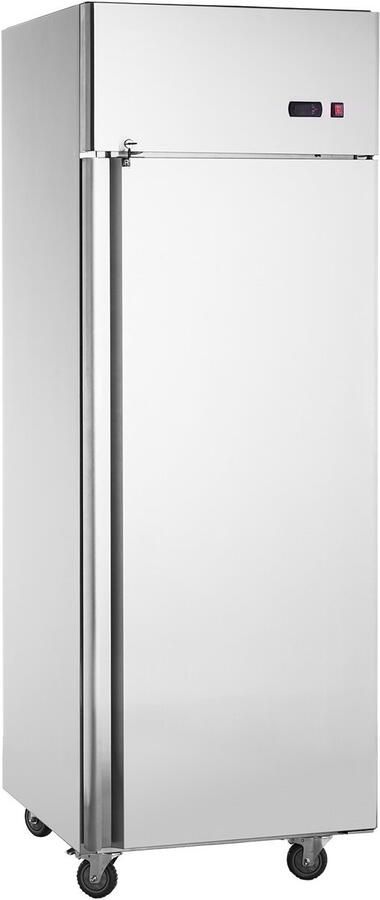 Commerciële Koelkast 20 12 Kubieke Voet Koelkast met Enkele Deur Roestvrij Staal Automatische Ontdooifunctie 3 Planken. Temperatuurregeling van 28 4 Tot 46 4°F 4 Wielen voor Mobiliteit