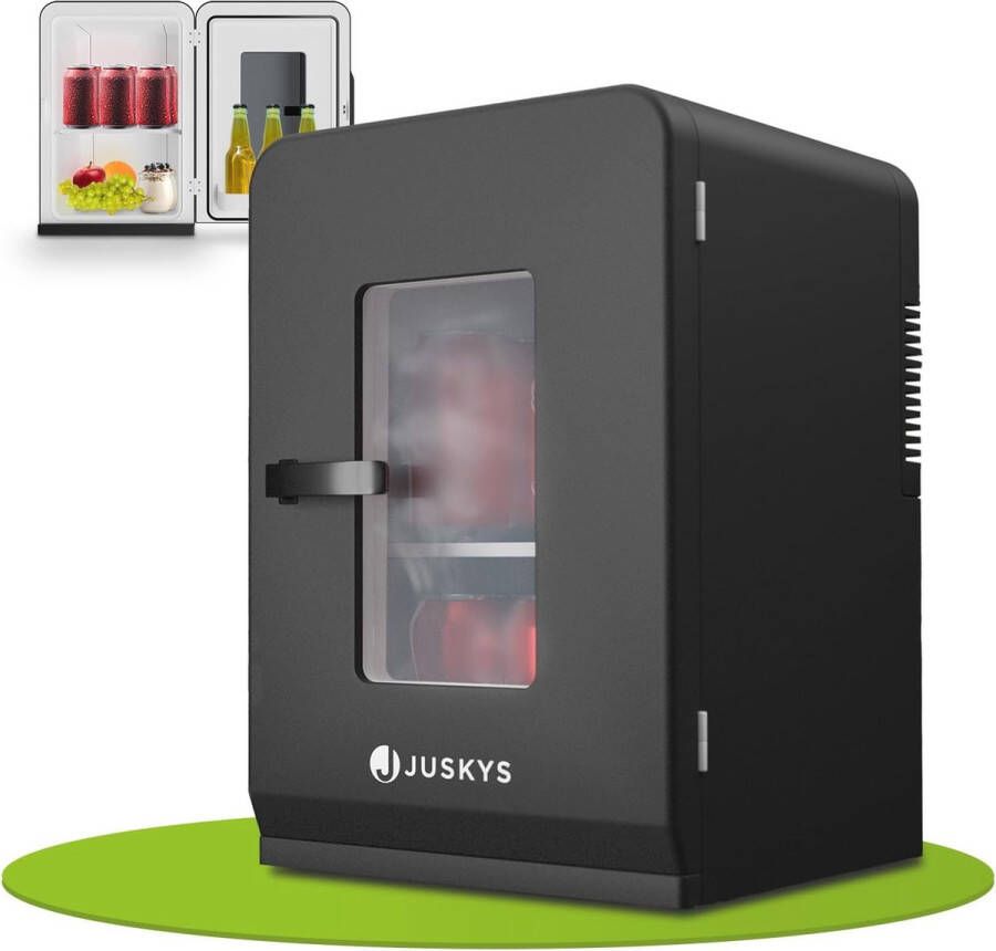 Compacte 2-in-1 Mini-koelkast 15L – Koel en verwarm voor thuis kantoor en camping