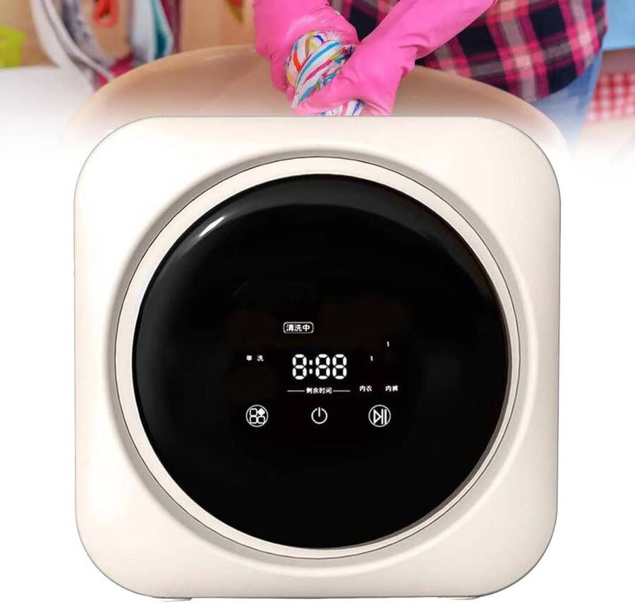 Compacte 2-in-1 Wasmachine en Droger met LCD Bedieningspaneel Geschikt voor Kleine Ruimtes en Wandmontage