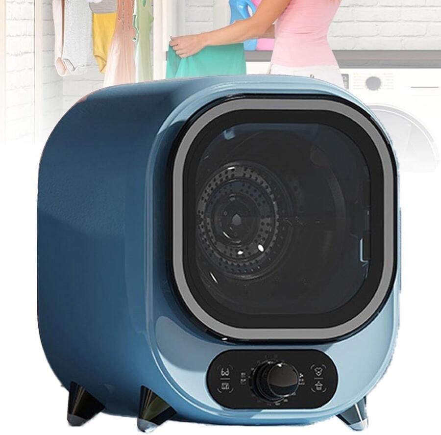 Compacte Condensdroger Kleine Wasdroger Kleding Drogen 360° Sterilisatie 0.8kg Capaciteit Wit