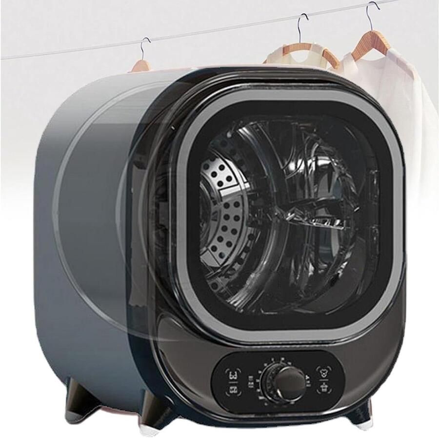 Compacte Condensdroger Kleine Wasdroger Kleding Drogen Roestvrijstalen Trommel 0.8 kg Wit