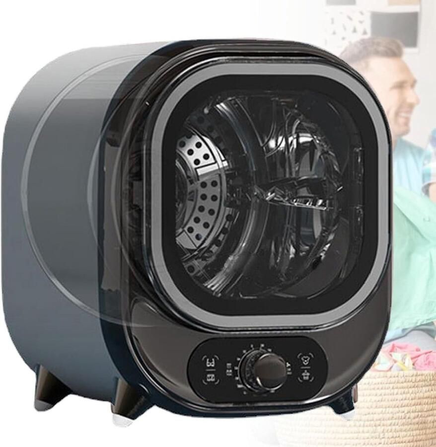 Compacte Condensdroger Kleine Wasdroger Thuisgebruik Kleine Ruimtes Dubbele Temperatuurregeling 08 kg Capaciteit Wit