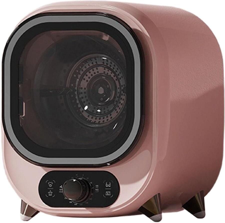 Compacte Condensdroger Mini Wasdroger Snel Kleding Drogen Geluidsarm Werking 08 kg Capaciteit Roze