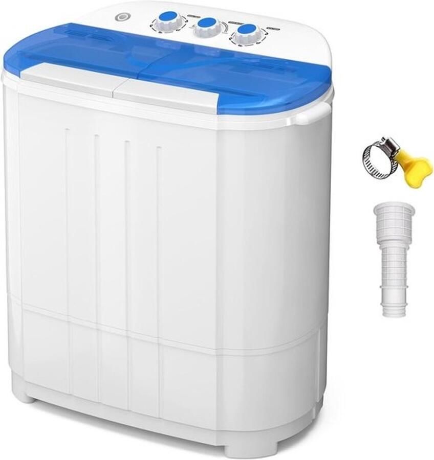 Compacte Draagbare Wasmachine met Dubbele Badkuipen 2 5 kg Capaciteit Voor Woning Caravan en Slaapkamer