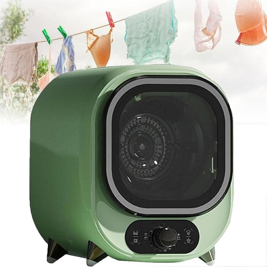 Compacte Droger Mini Wasdroger Kleding Drogen Stil Drogen 35dB 18L Inhoud Groen