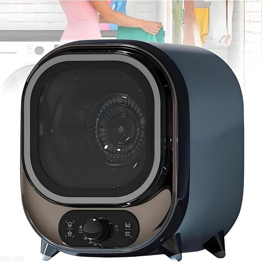 Compacte Mini-Droger Draagbare Droger Was Drogen Stille Werking 35dB 0.8 kg Wit