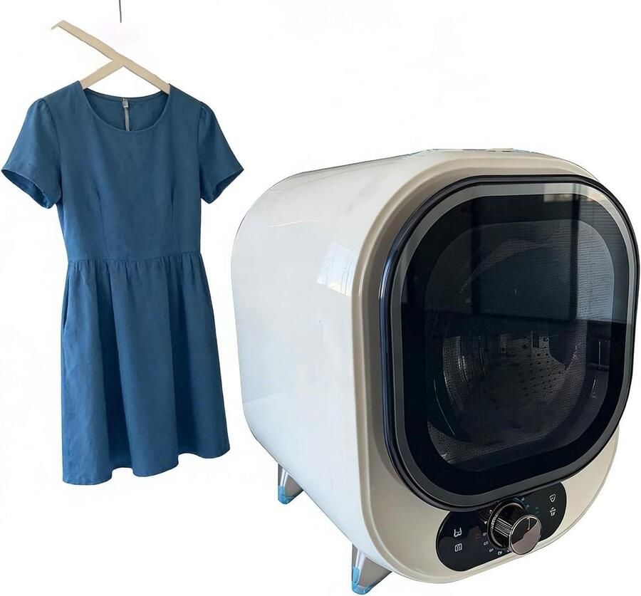 Compacte Mini Droger Draagbare Wasdroger Kleine Huishoudens Stille Werking 35 dB 08 kg Capaciteit Wit