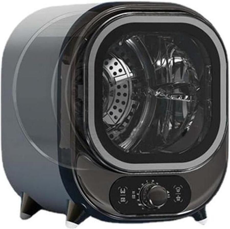 Compacte Mini Droger Draagbare Wasdroger Kleine Ruimtes Roestvrij Staal Trommel 0.8kg Capaciteit Wit