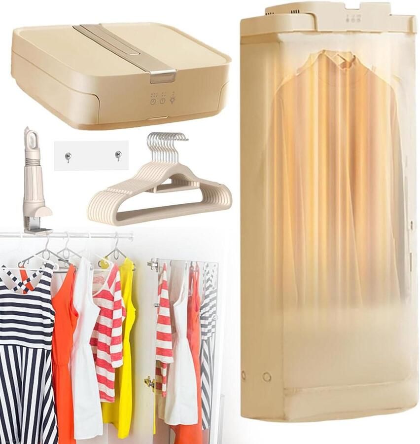 Compacte Mini Droger Opvouwbare Wasdroger Kleding Drogen Stootvrije Wandmontage 5 Kg Capaciteit Wit