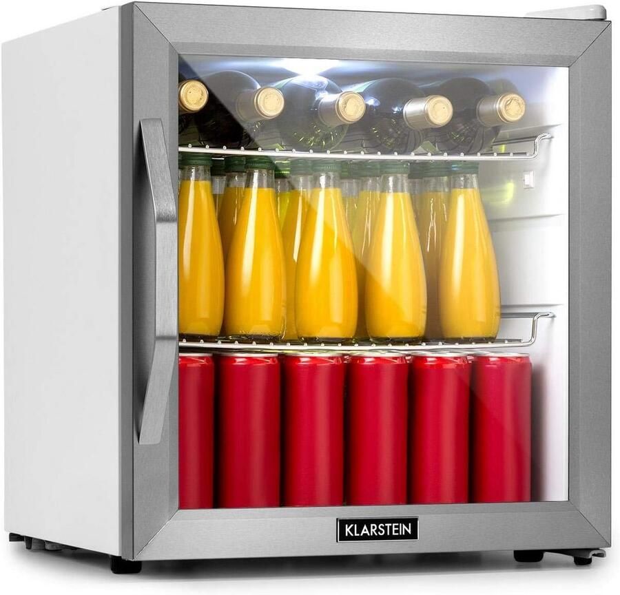 Compacte Mini Koelkast 47L met Glazen Deur Stil en Energiezuinig Dranken Koelkast