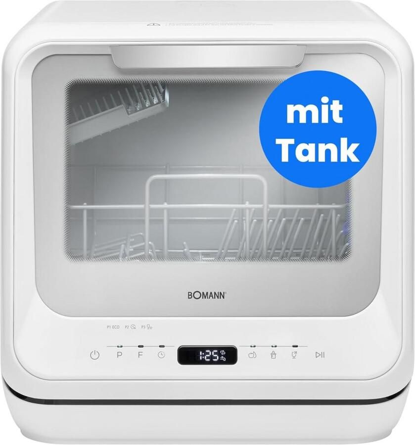 Compacte tafelvaatwasser met optionele wateraansluiting voor thuis en camping - Foto 1
