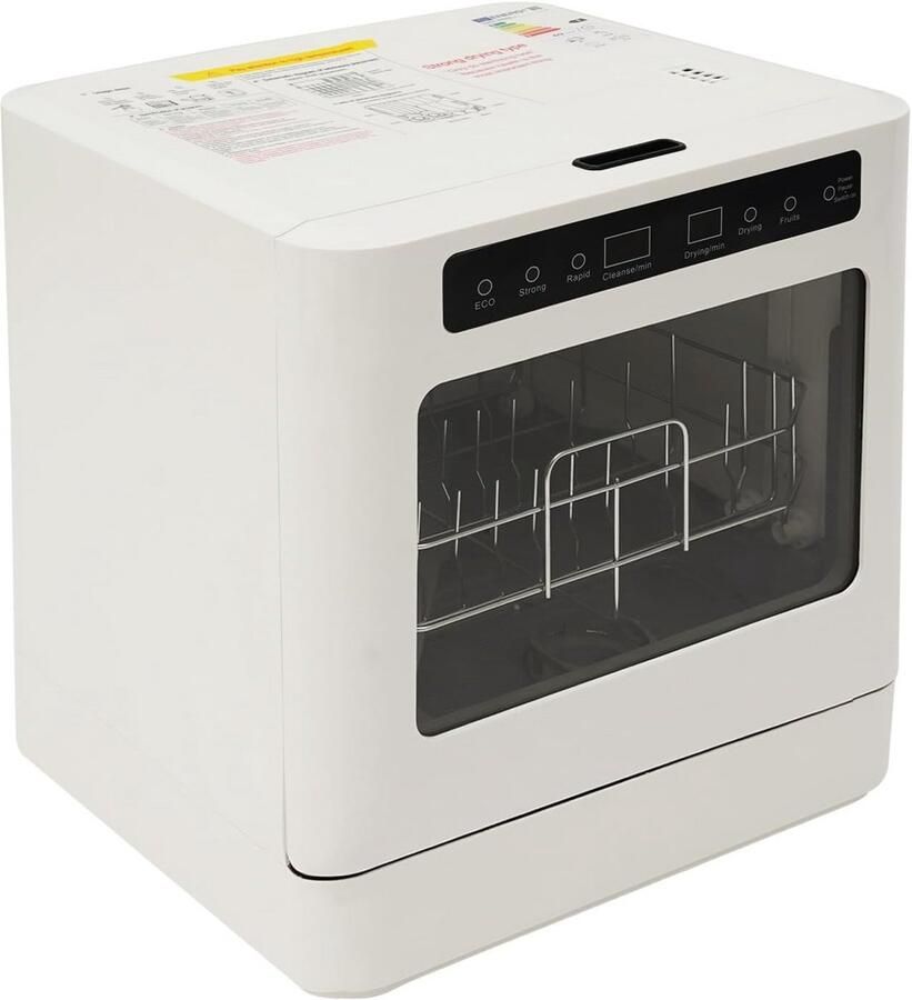 Compacte Tafelvaatwasser voor 4-6 Borden met 4 Programma's en LED-Display