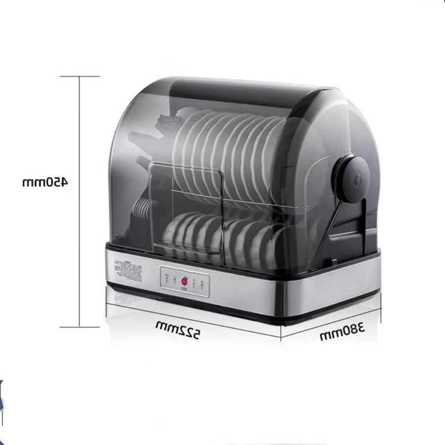 Compacte Vaatwasser Mini Afdroger Hygiënisch Servies Hoge Temperatuur Sterilisatie 54 Liter Capaciteit Zilver