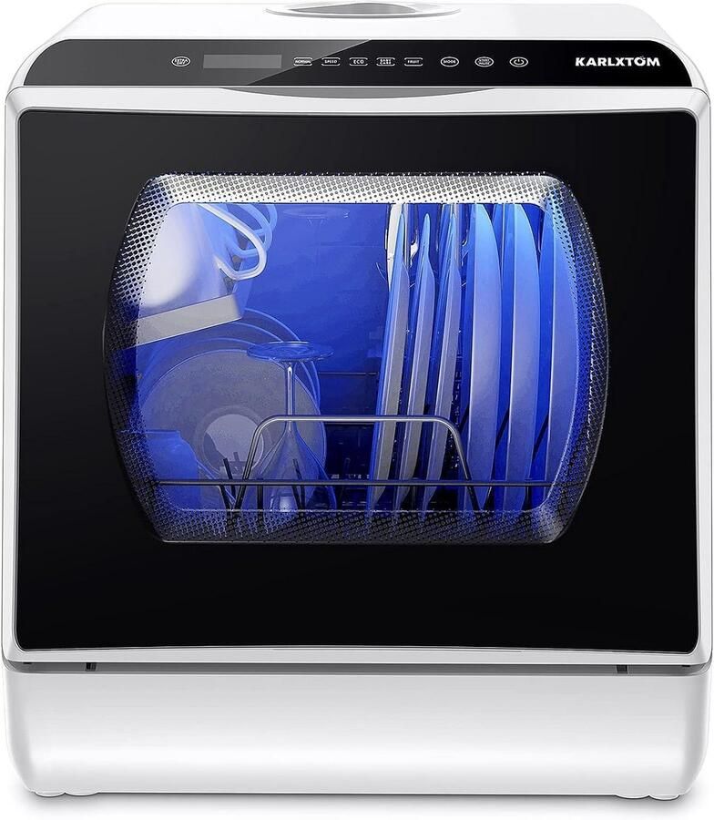 Compacte Vaatwasser Mini Afwasmachine Kleine Keukens Ingebouwde Tank 42x45 cm Wit