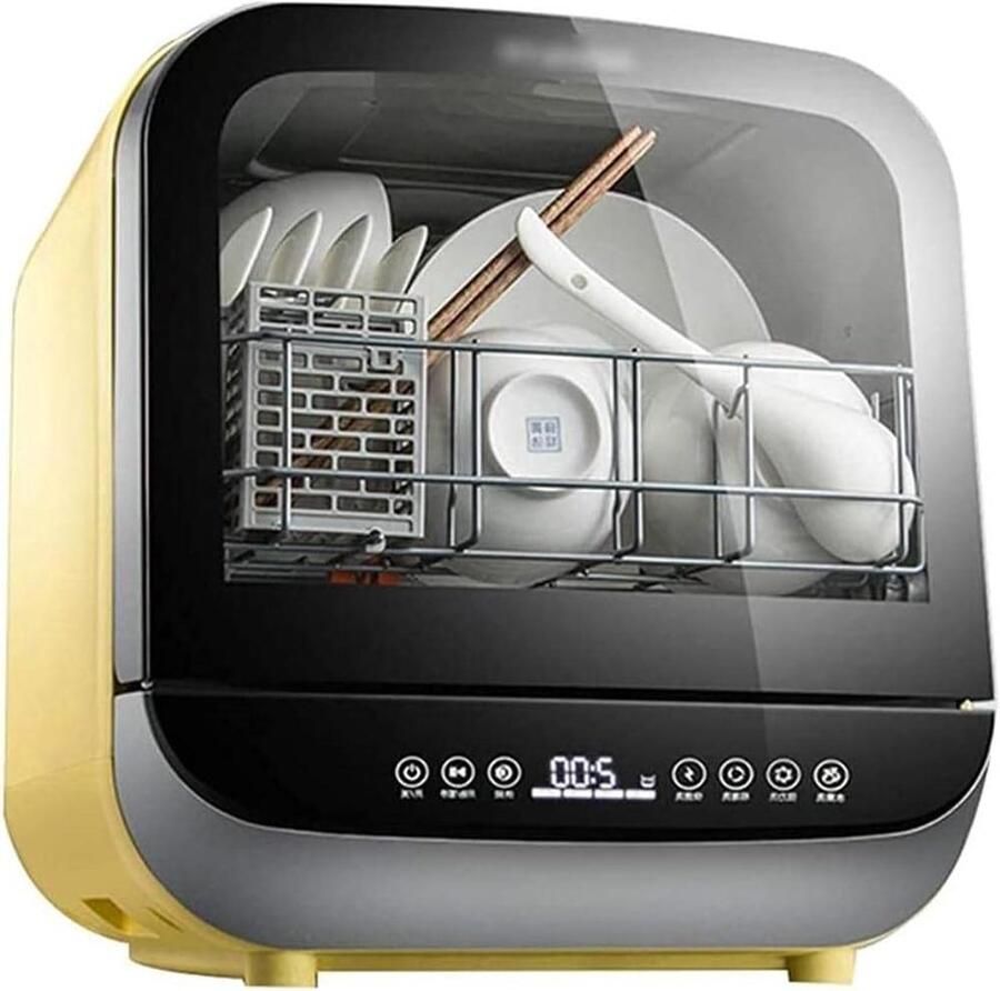 Compacte Vaatwasser Mini Afwasmachine Ruimte Besparen 3D Spray Technologie 42.2 cm Hoog Roze