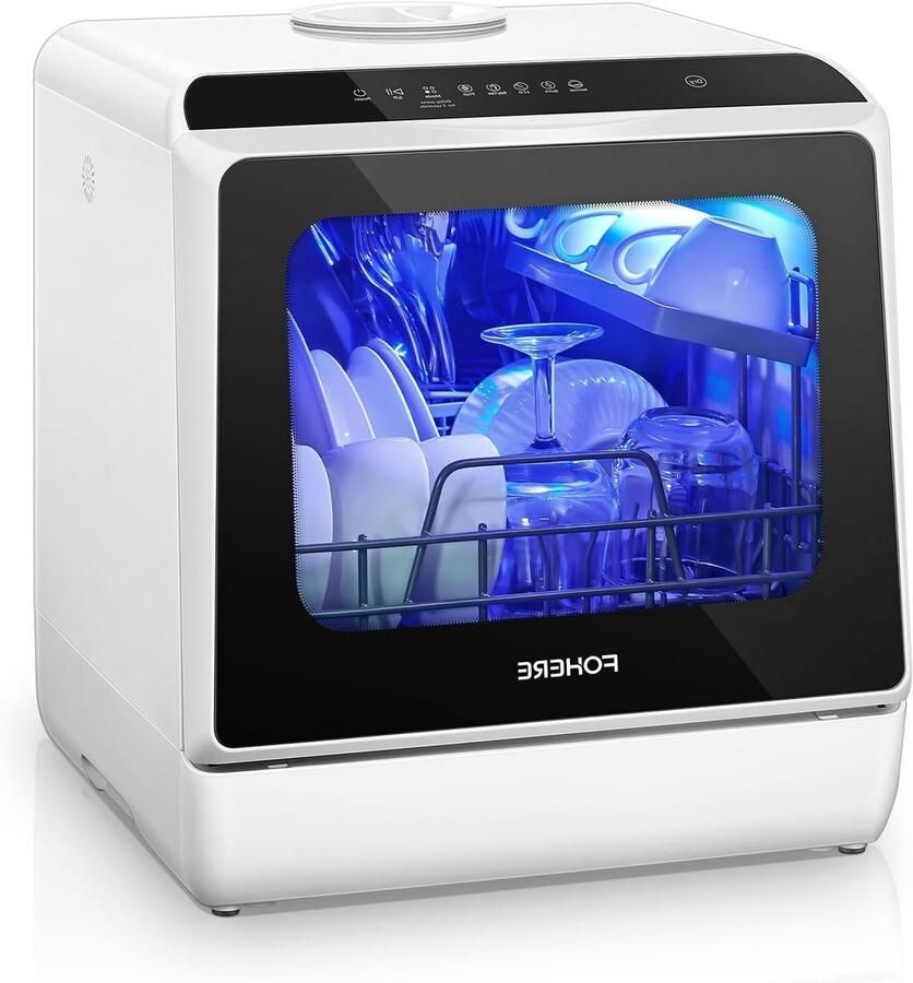 Compacte Vaatwasser Mini Afwasser Snel Schoon Maken 5 Liter Tank 3 Programma's Wit