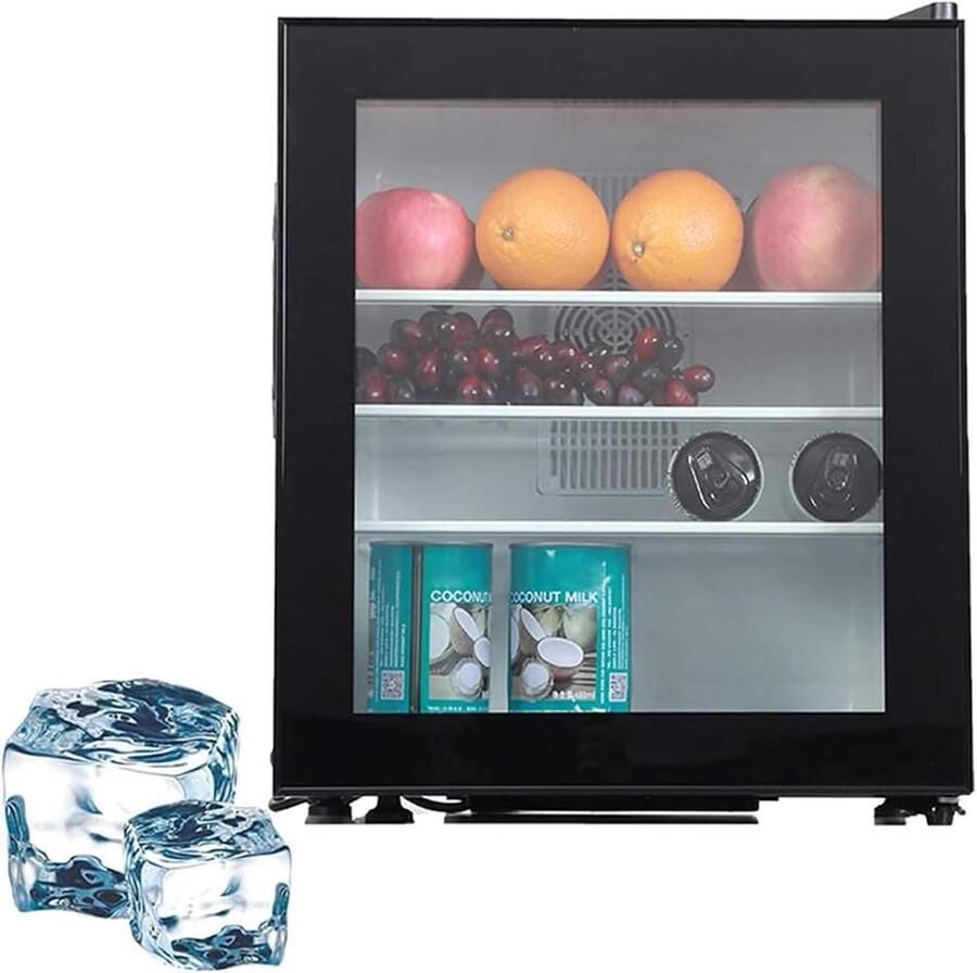 Compacte Vriezer Mini Tafelmodel Drankjes Koelen Stille Werking 28 dB 30 Liter Zwart