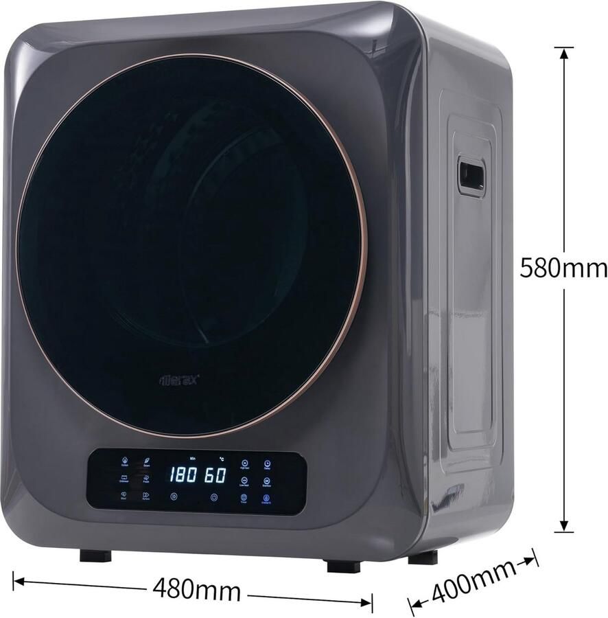 Compacte Wanddroger met 6 Programma's en UV-Reiniging Energieklasse C