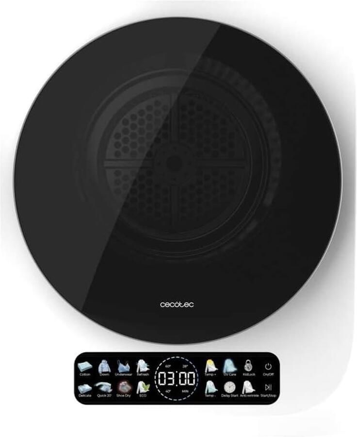Compacte Wasdroger Afvoerluchtdroger Snel Kleding Drogen Intelligente Droging 3 kg Capaciteit Wit