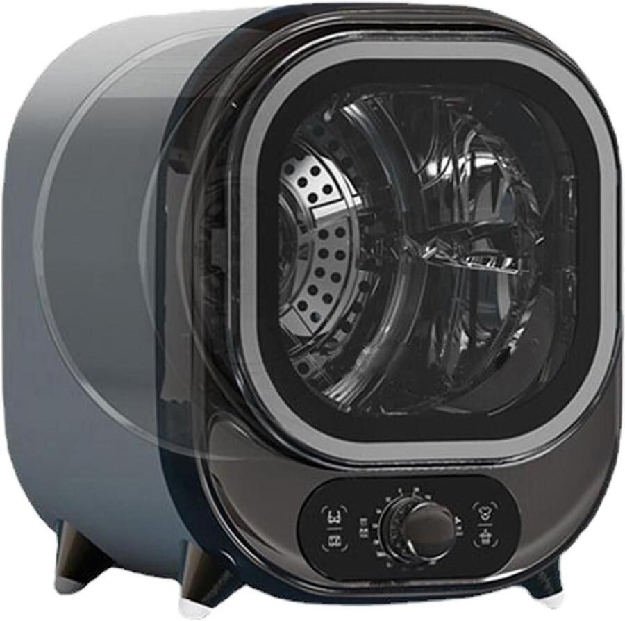 Compacte Wasdroger Draagbare Condensdroger Kleine Was Drogen Roestvrijstalen Trommel 08 kg Capaciteit Wit