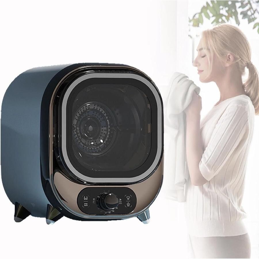 Compacte Wasdroger Kleine Condensdroger Snel Kleding Drogen Blauwlicht Gezondheidstechnologie 08 kg Capaciteit Bruin