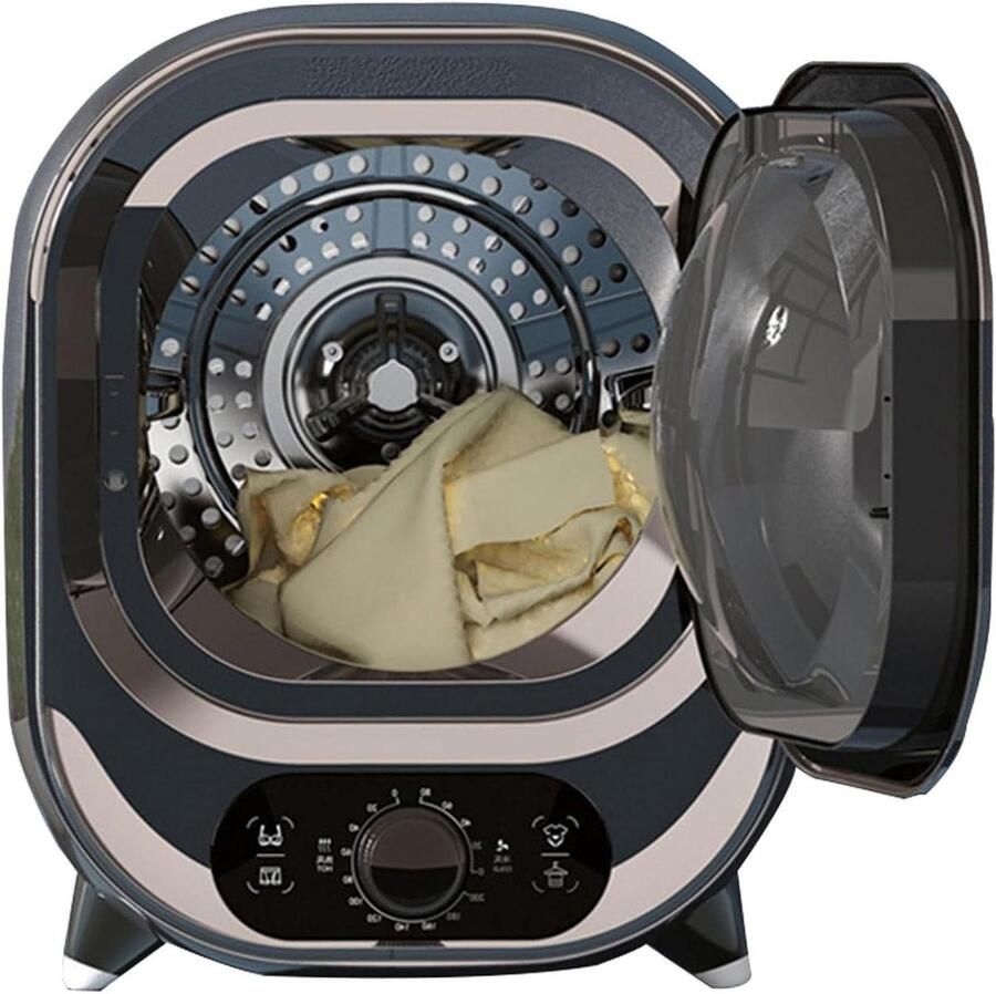 Compacte Wasdroger Kleine Droger Snel Kleding Drogen Roestvrijstalen Trommel 0.8 kg Capaciteit Wit