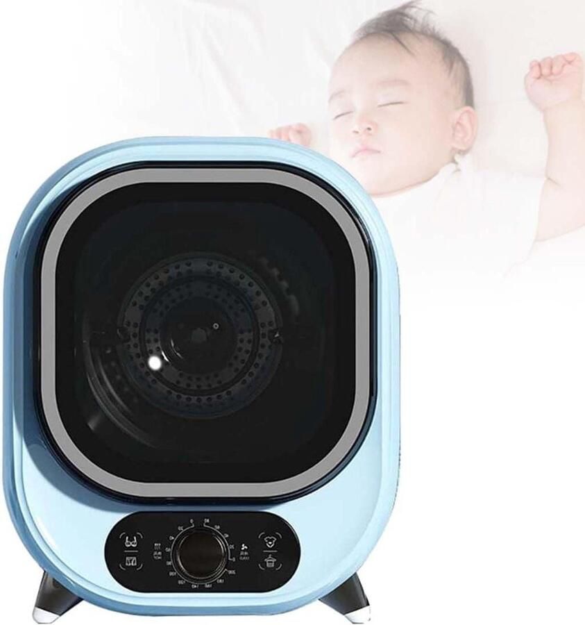 Compacte Wasdroger Mini Droger Ruimte Besparen Roestvrijstalen Cilinder 51 kg Capaciteit Blauw