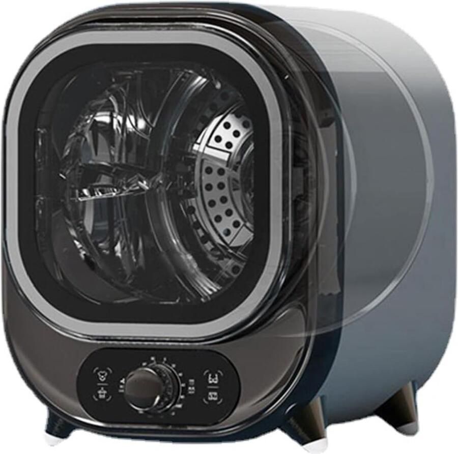 Compacte Wasdroger Mini Dryer Kleding Drogen Dubbele Temperatuur 0.8 kg Zilver