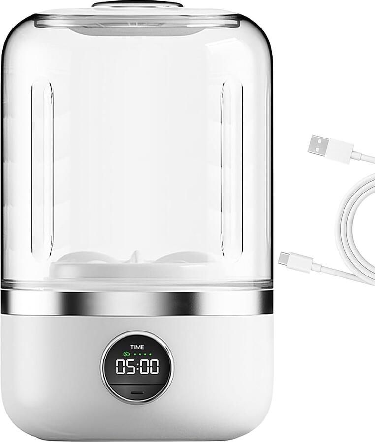 Compacte Wasmachine Draagbare Reiniger Kleine Wasjes Stil en Energiezuinig 13 x 14.3 x 21.1 cm Wit