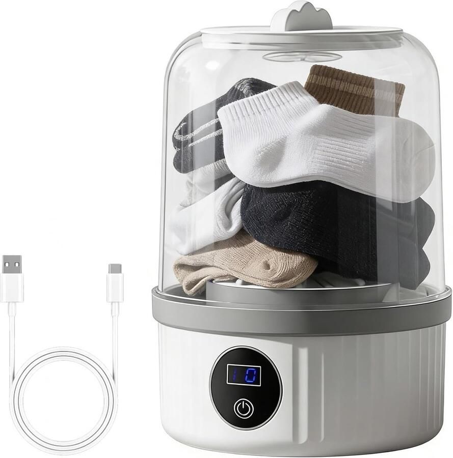Compacte Wasmachine Draagbare Reiniger Snelle Kledingwas Oplaadbaar Draadloos 14x14x14 cm