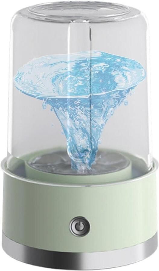 Compacte wasmachine Draagbare wasmachine Kleine ruimtes Snoerloos en oplaadbaar 13.8 x 13.5 x 13.8 cm Groen