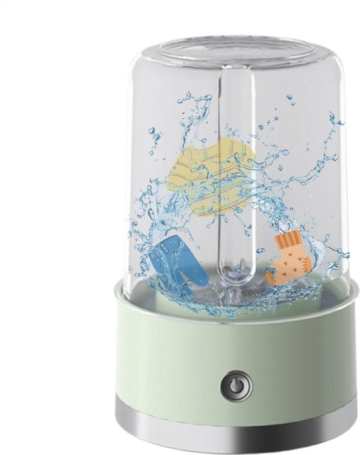 Compacte Wasmachine Draagbare Wasmachine Reizen en Kamperen Draadloos en Oplaadbaar 13.8 x 13.5 x 13.8 cm