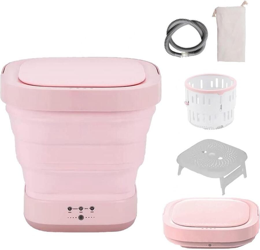 Compacte Wasmachine Mini Dryer Persoonlijk Gebruik UV Bescherming 10L Capaciteit Roze