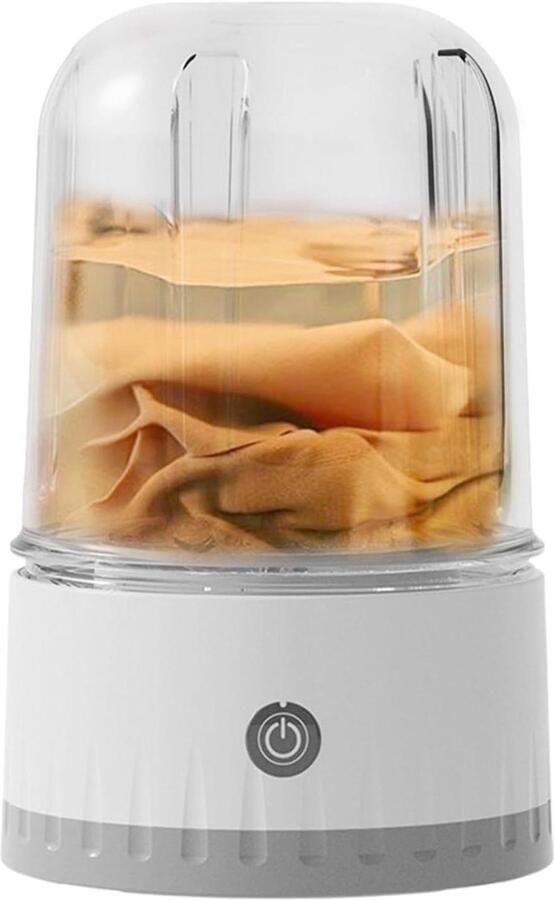 Compacte Wasmachine Reiswasmachine Draagbaar Ondergoed Reinigen Ultrasone Technologie 14 x 14 x 14 cm Wit