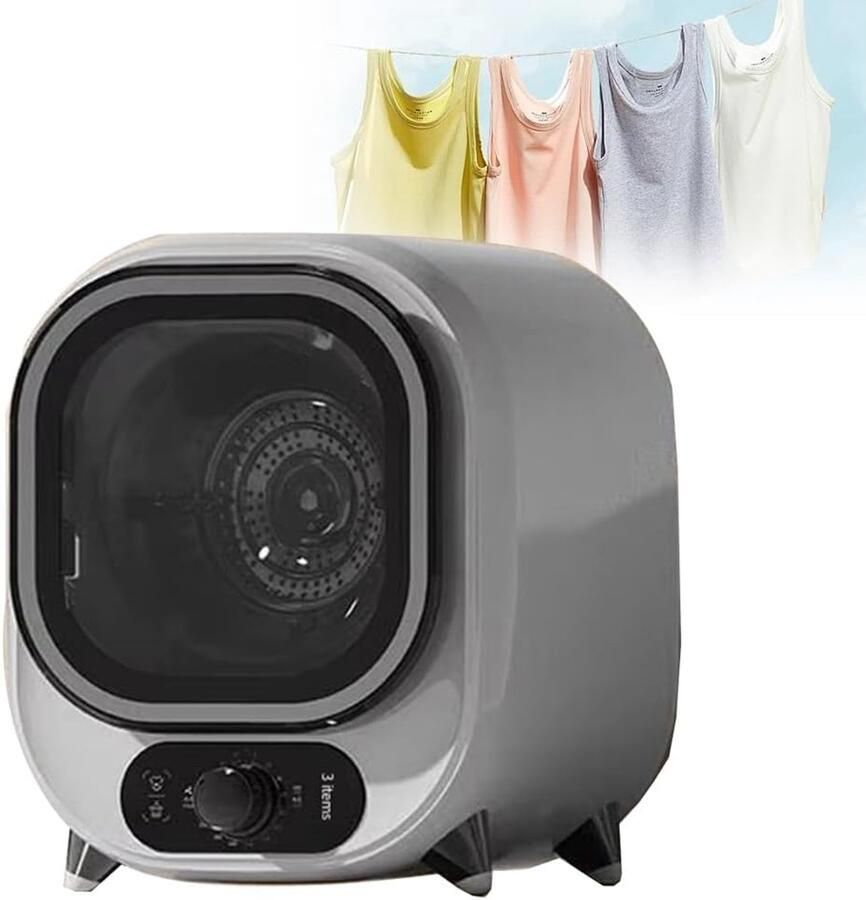 Condensatie Wasdroger Mini Centrifuge Kleding Drogen Stil En Compact 08 kg Capaciteit Wit