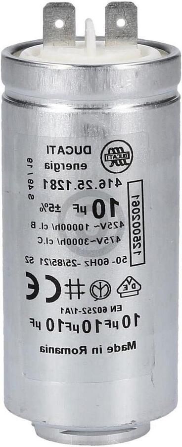 Condensator 10µF Startcondensator Motorcondensator Droger Reparatie Perfecte Pasvorm 10uF Rood
