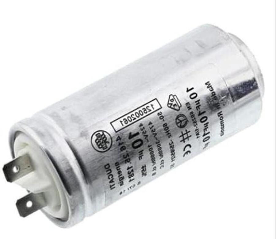 Condensator Drogeronderdeel Startcondensator Motorcondensator Droger Reparatie 10 microfarad 10 mf Zwart