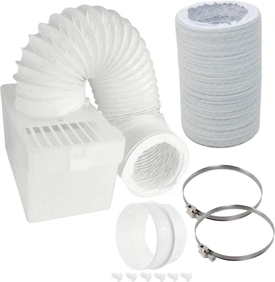 Condensator Slang Set Droger Afvoer Ventilatie Droger Inclusief Wandbox 6 Meter Slang