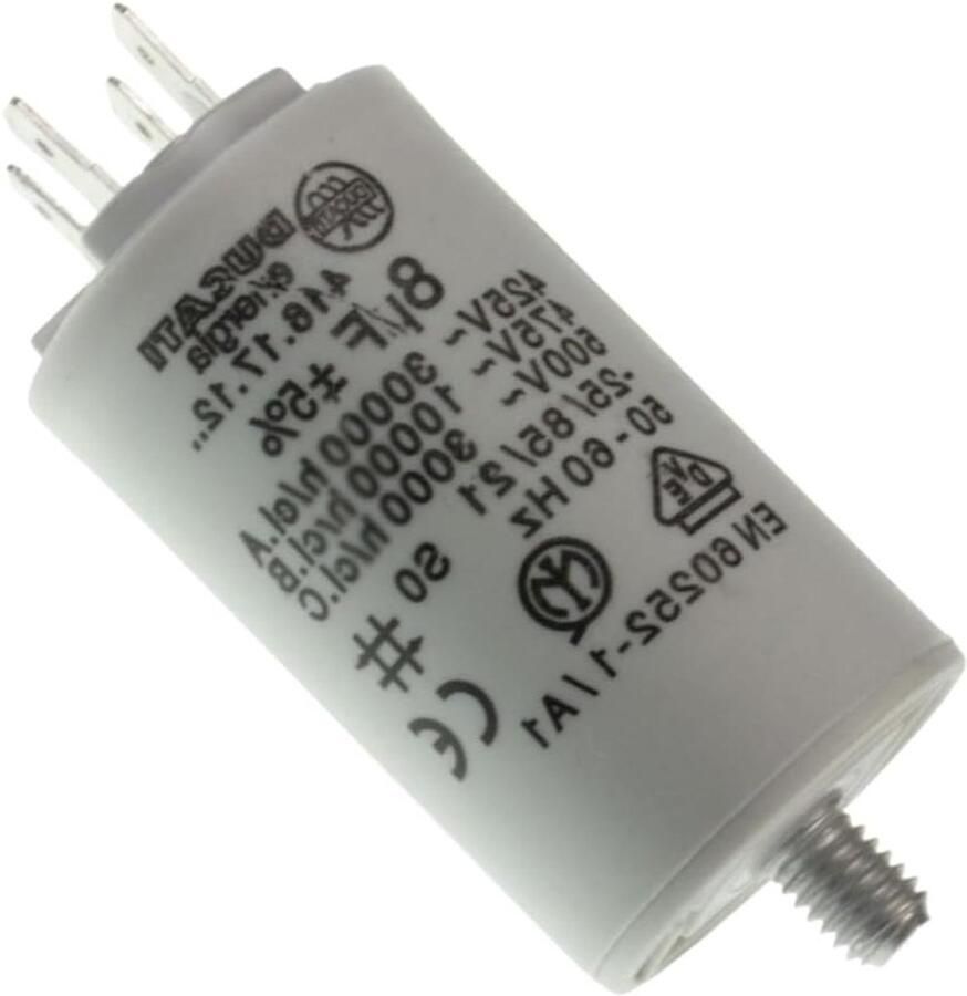 Condensator Startcondensator Droger Reparatie 8 Mf 450v Standaard Zwart