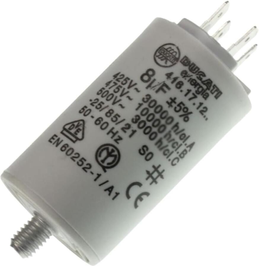 Condensator Startcondensator Droger Reparatie Origineel Onderdeel 60 g Zwart