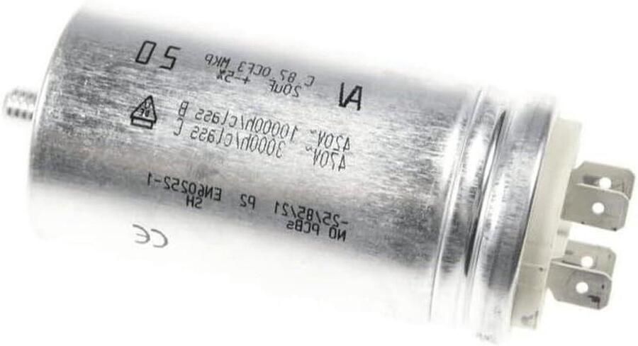 Condensator Startcondensator Wasdroger Reparatie Radiale Behuizing 20μF 470V Zwart